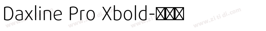 Daxline Pro Xbold字体转换